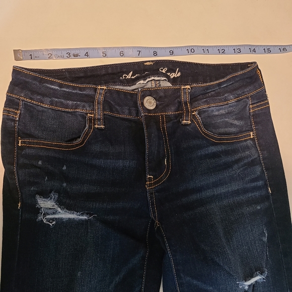 American Eagle Outfitters Super Stretch Disstressed Denim Jeans - Picture 3 of 8